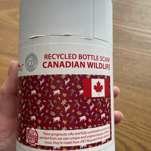 Canadian Wildlife Recycled Bottle Scarf - Red